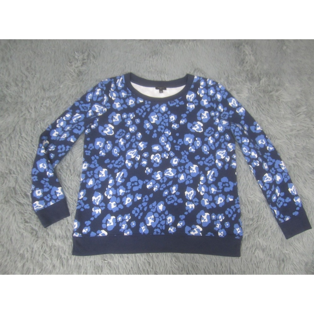 Talbots Shirt Womens Petite Small Floral Design Print Long Sleeve Crew Neck Top - Picture 1 of 8